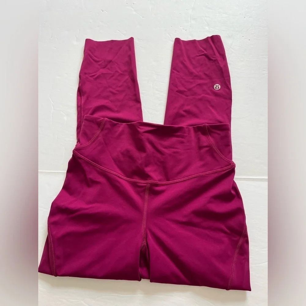Lululemon Base Pace High Rise Crop Size 4 Pink
